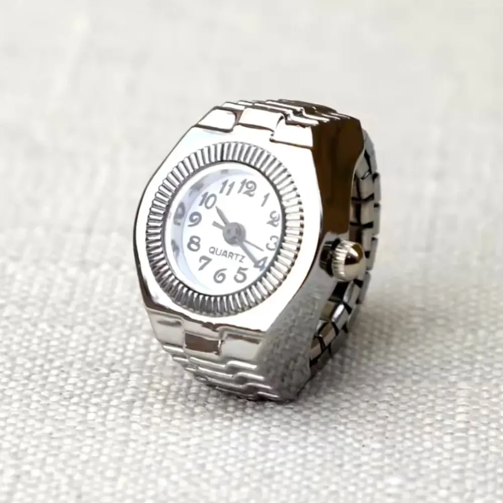 Silver Ring Watch Men's Women's Christmas Birthday Valentine's Anniversary Gift